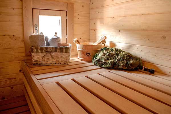 Mobile Sauna von Innen