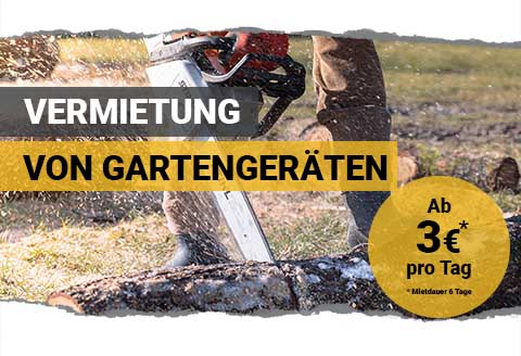 Gartengeräte mieten